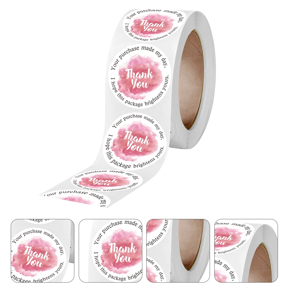 

500 Thank Stickers Self Adhesive Gift Diy Sticker Gift DIY Package Decoration Wedding Party Favor Labels Stationery Kids