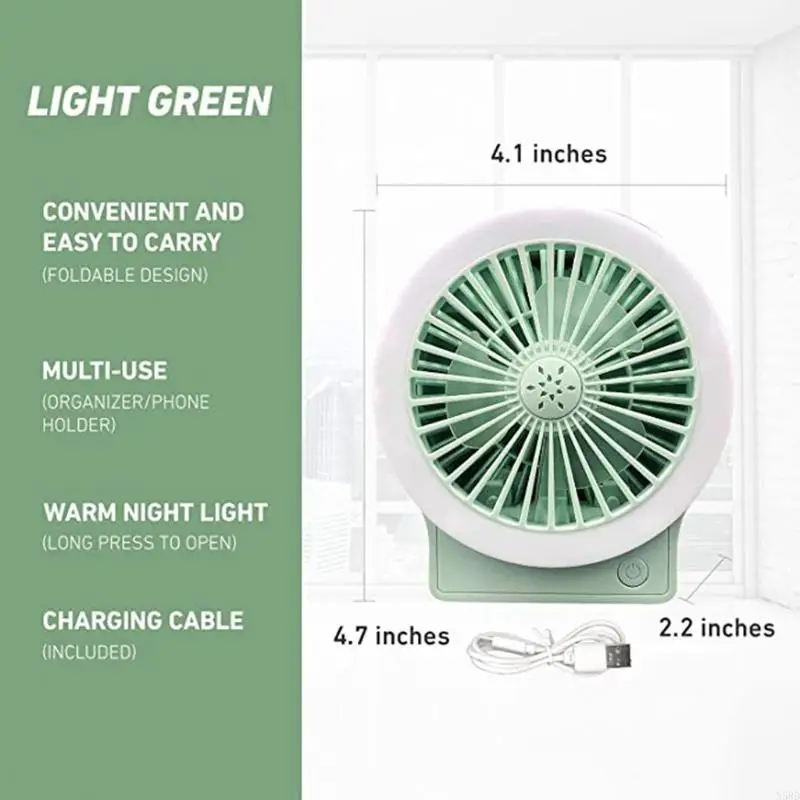 Небольшой настольный вентилятор для офиса таблица 3 скорость тихой работы USB -кабель Powered N58D