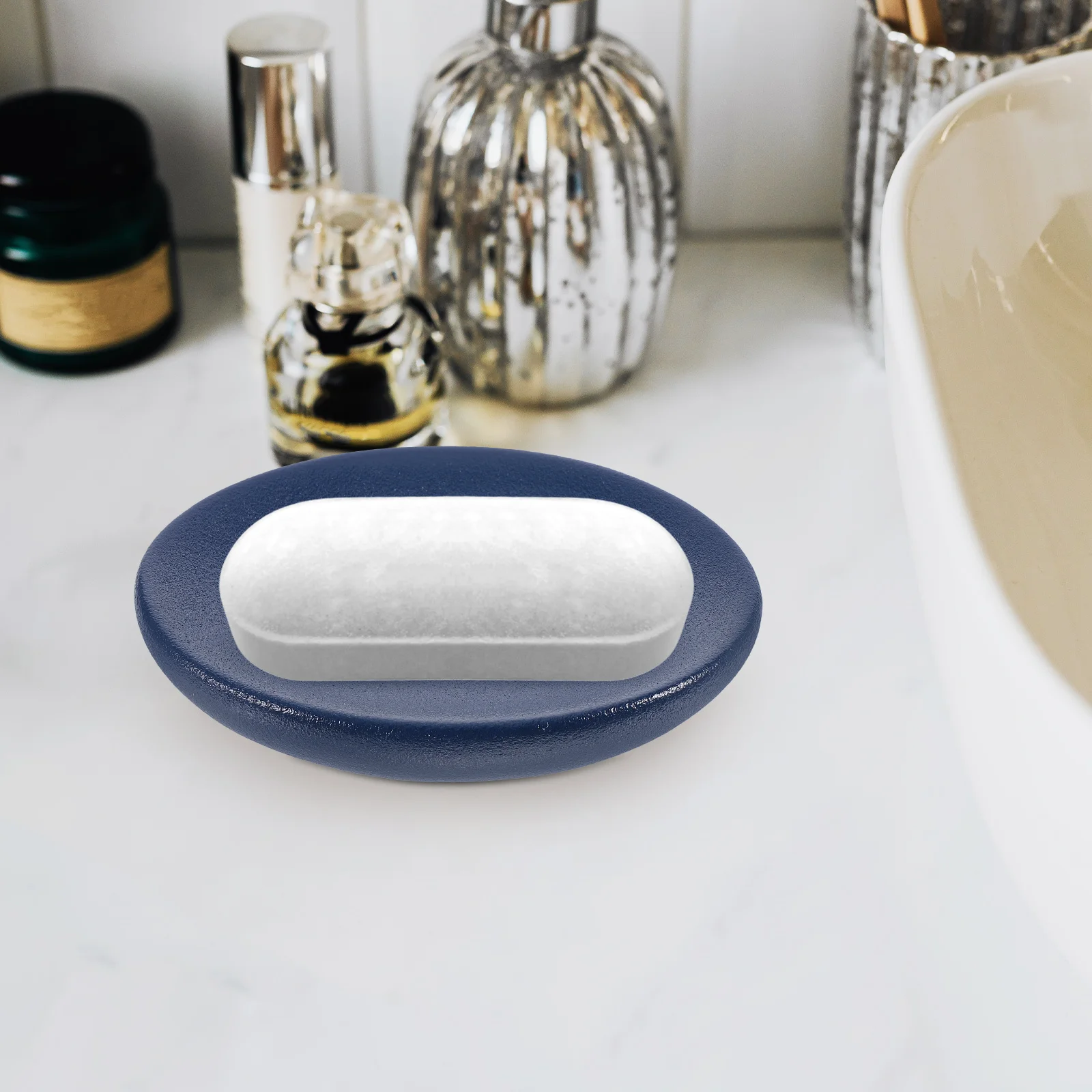 

1 шт. поднос для мыла темно-синяя керамическая коробка для мыла экологически чистый держатель для ванной комнаты, душа, кухни, украшения дома
