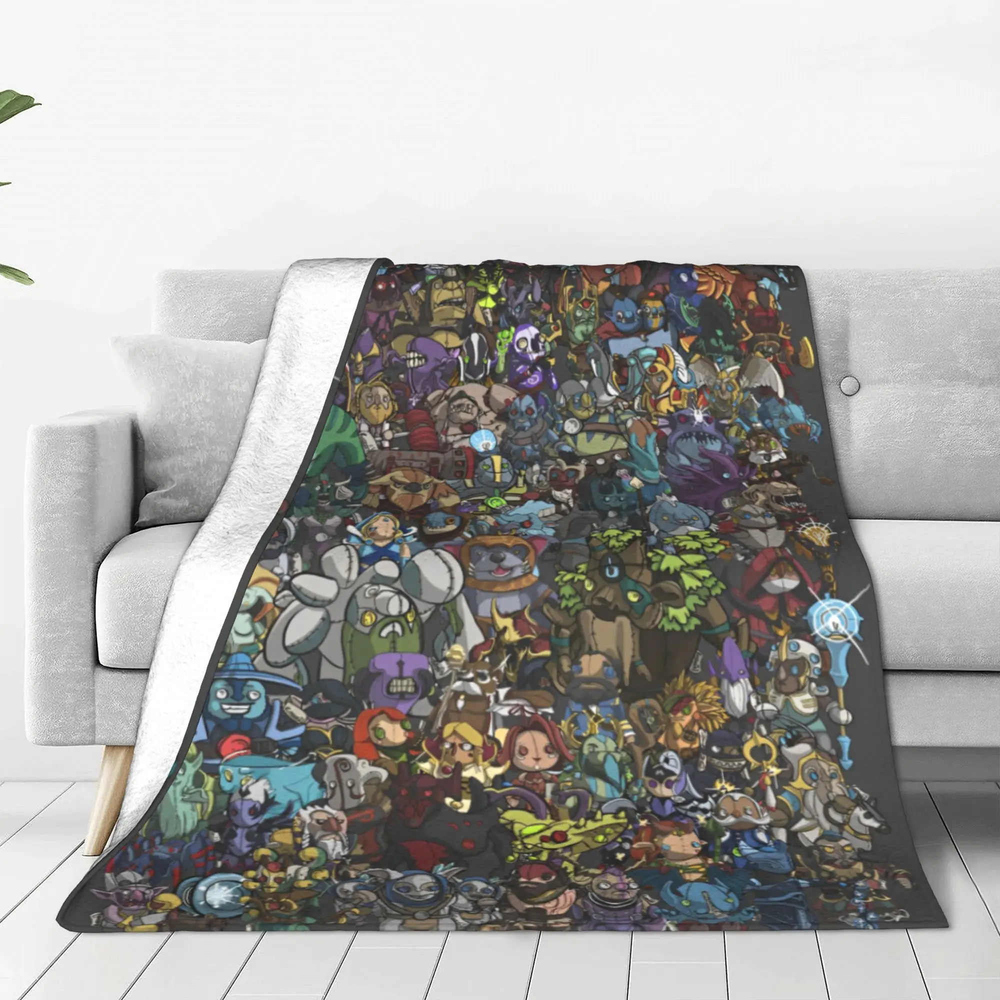 D-Dota Hero Collection Plush Blanket Hot Game Cartoon Novelty Throw Blankets Sofa Bedding Lounge 200x150cm Rug Piece Ultra-Soft