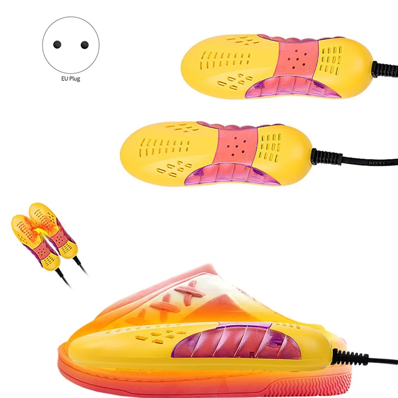 Race Car Shape Shoe Dryer Foot Protector Boot Odor Deodorant Dehumidify Device with Voilet Light Heater 18W (A) EU Plug-LITE