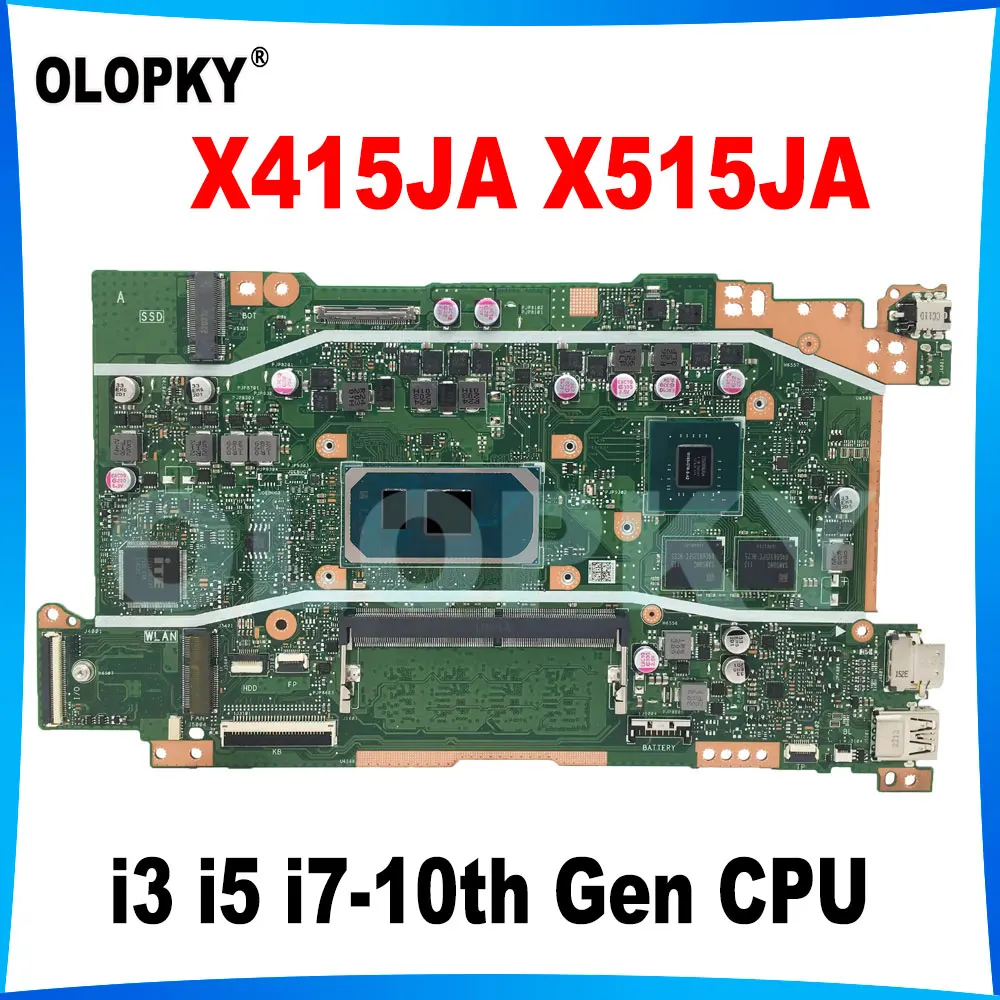 

Материнская плата X415JA X515JA для ASUS X515JP X515JF X515JAB X515J X415J X415JP X415JF, материнская плата для ноутбука i3 i5 i7-10th Gen CPU