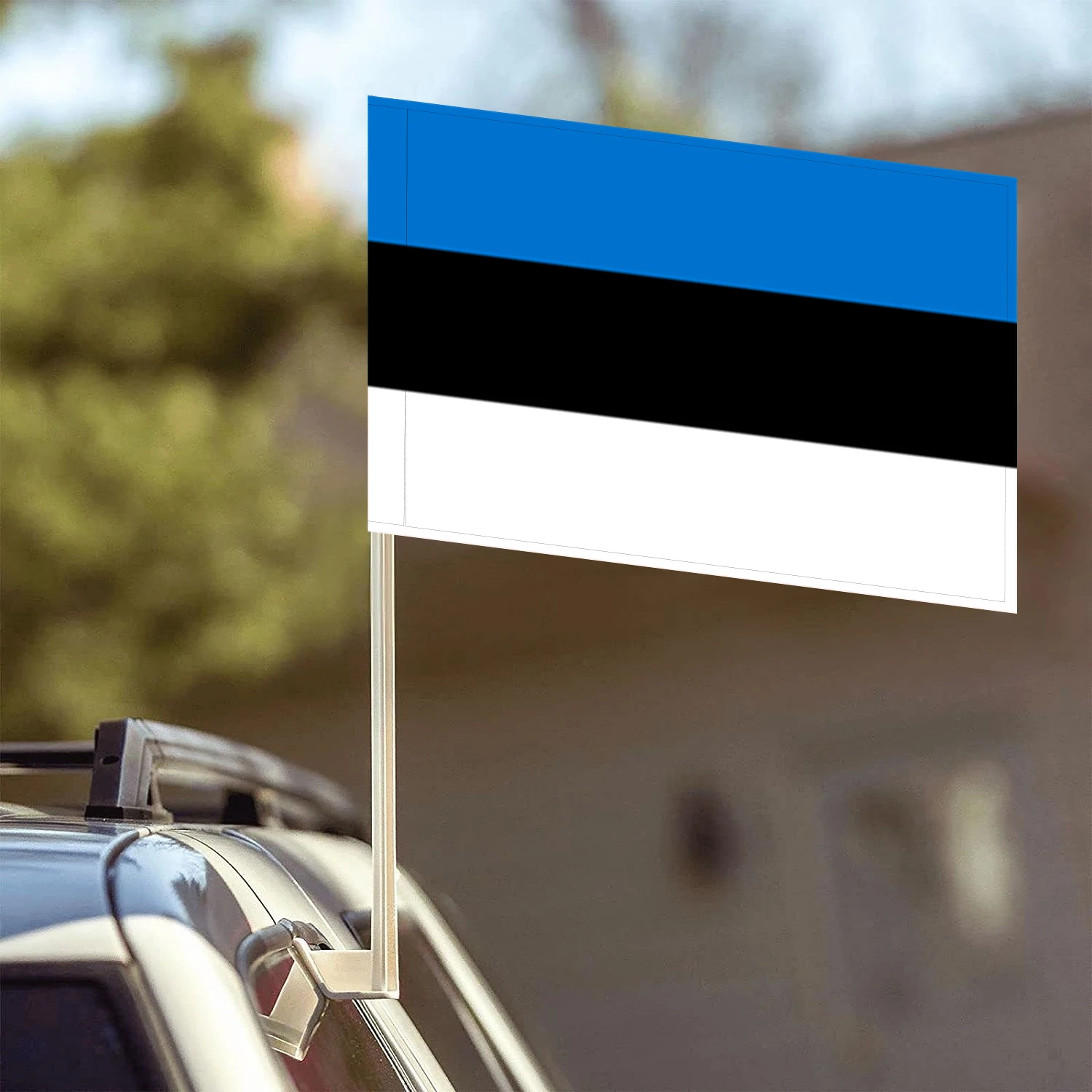 Flagnshow 100% Polyester Estonia Car Flags