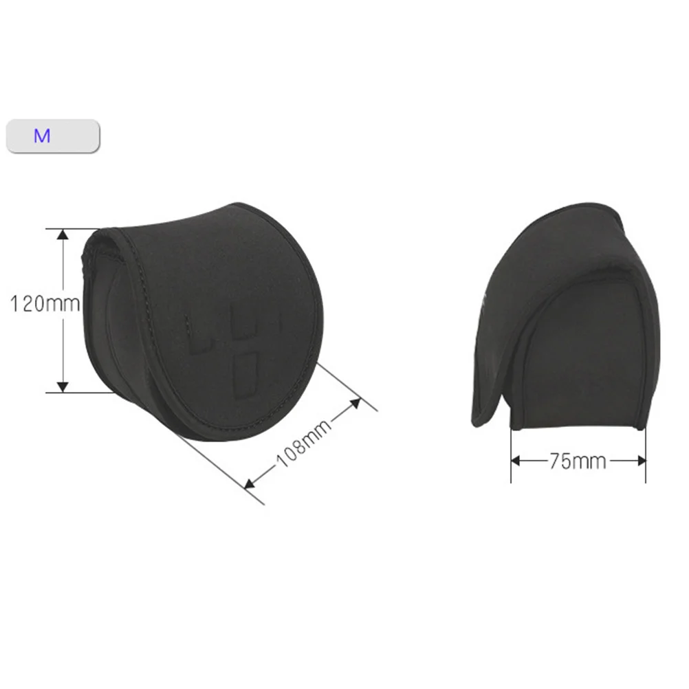 

Fishing Gear Storage Pouch Size M Black Heavy Duty Reel Protective Bag Padded Shockproof Design Fits Left Right Hand Reels Water