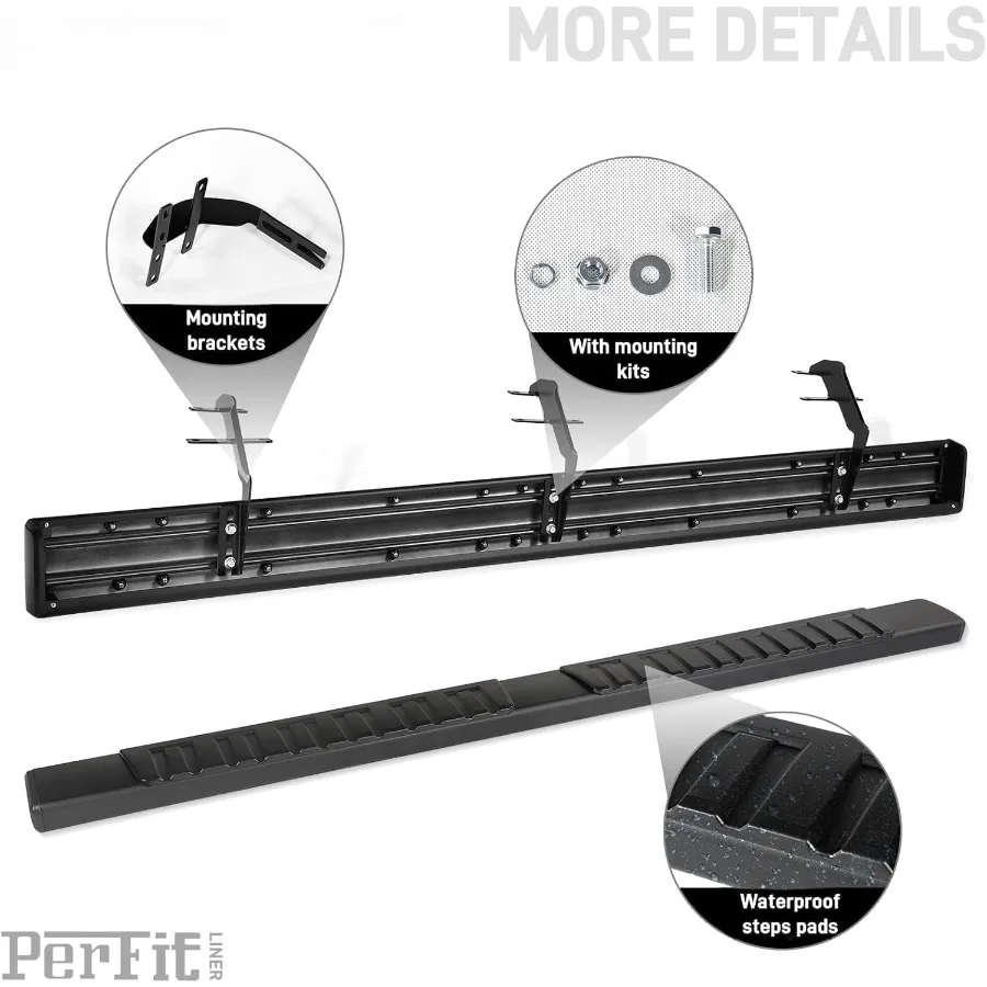 6 لوحات تشغيل متوافقة مع 20152025 Ford F150 و20172025 F250 F350 F450 Super Duty Super Cab Side Step Rails Nerf Bars #3