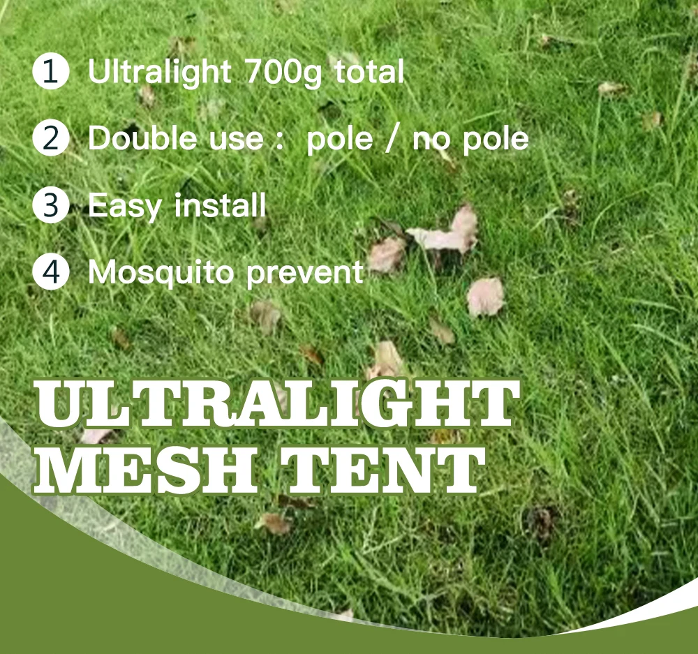 Kamperbox MT380 Moisture Proof Camping Tent B3 Micro Mesh Single Person Tent Glass Fiber Pole PU Polyester Bottom Outdoor Tent