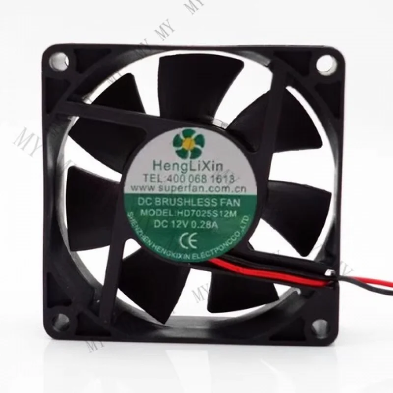 

TT for HengLiXin HD7025S12M DC12V 0.28A 7CM 2-wire Cooling Fan