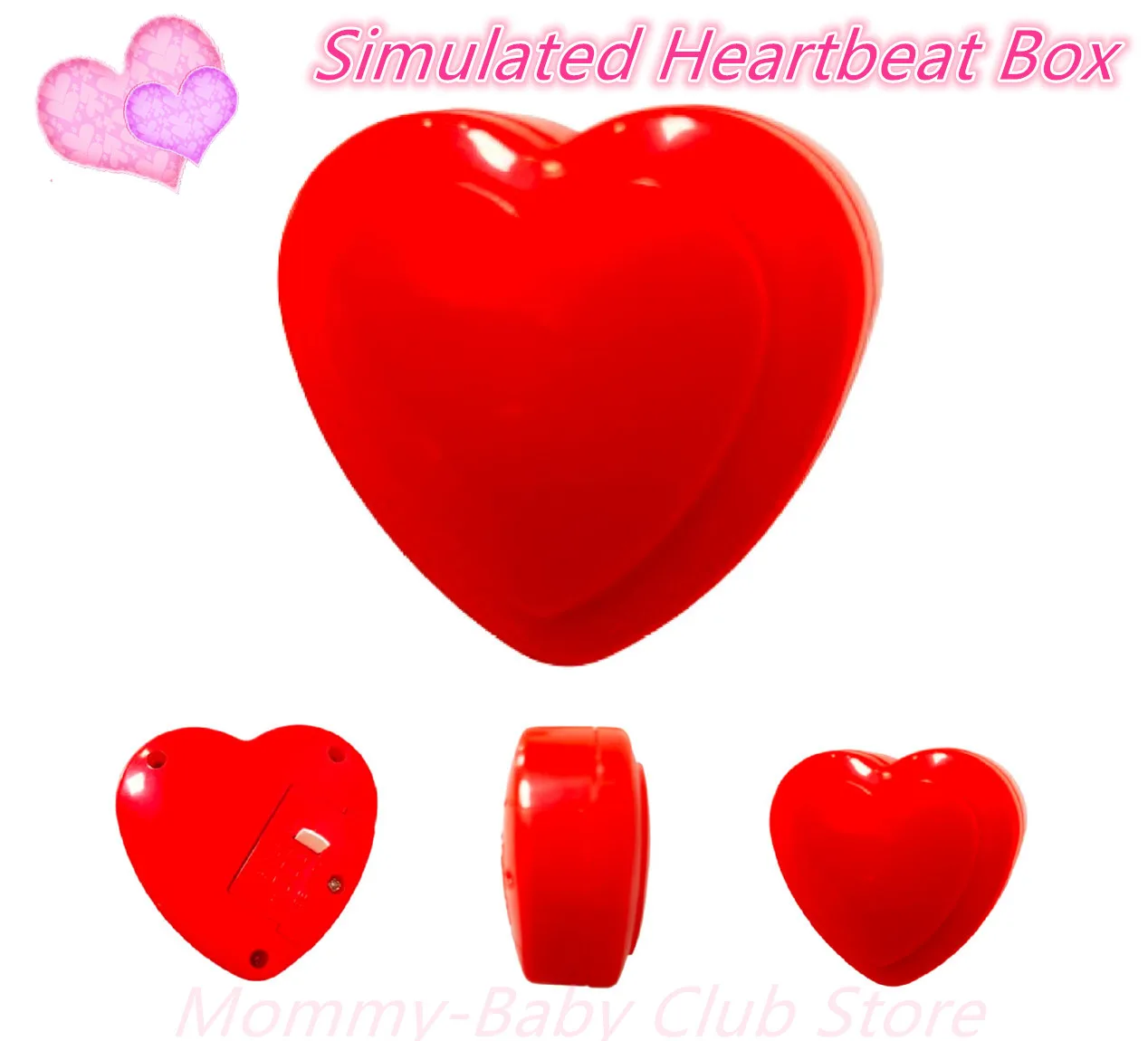 Heartbeat Simulator For Plushies Heart Beat Box Pulsing Device Stuffed Doll Accessories Stress Relief Sleep Aids for Baby Pets