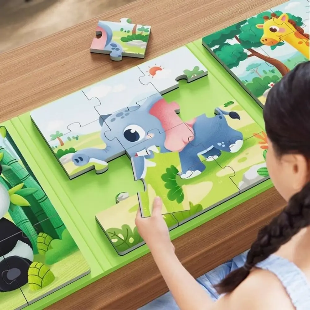 

Magnetic Attraction Puzzle Forest Animals Elephant Ocean Cartoon Animal Jigsaw Panda Home Decor Numbers Jigsaw Puzzle