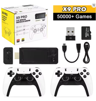 NEW 128G X9 PRO TV Video Game Console Retro Game Stick 45+ Emulator For PS1/PSP/NDS/N64 40000+ Family Games w 2.4G Dual Controll