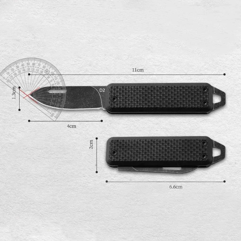 High Hardness Stainless Steel Folding Knife Plastic Handle Keychain Self-defense Knife Disassembly Express EDC Hunting Knife