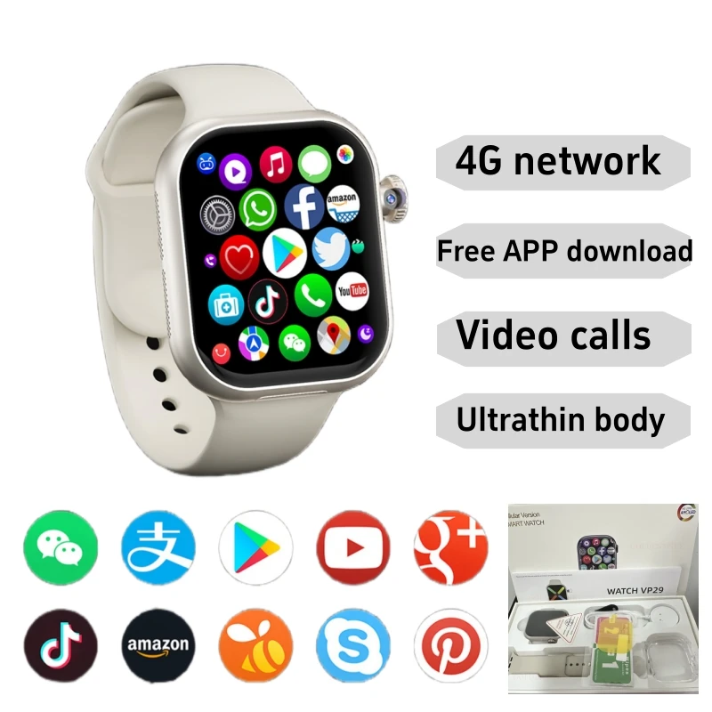 

Смарт-часы VP29 4G Android 256 ГБ для хранения 4G/5G LTE SIM-карта GPS WIFI 2,29 дюйма 490*580 Amoled НОВЫЕ умные часы с поворотной камерой