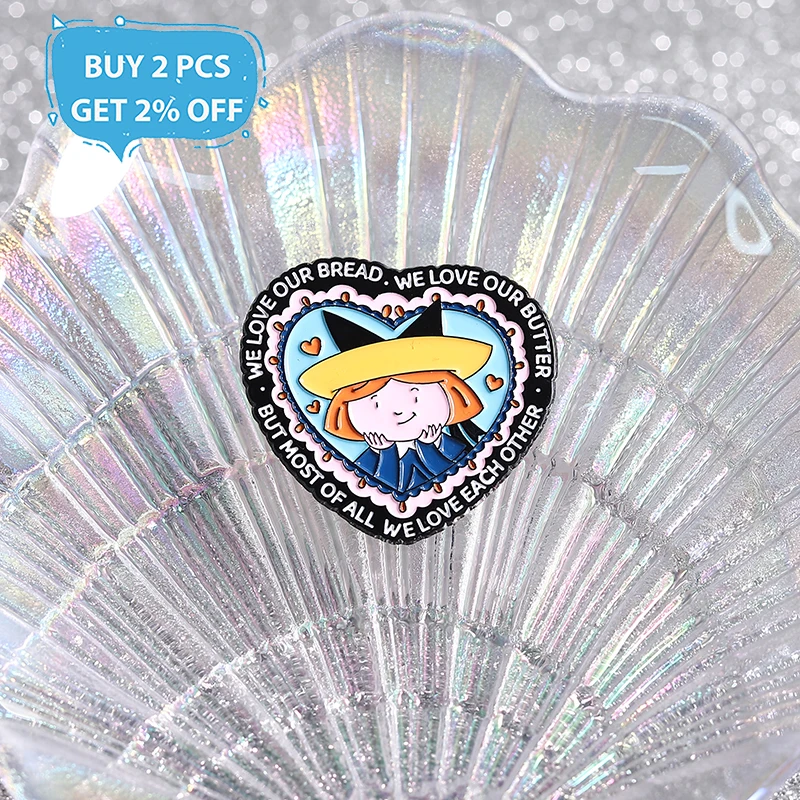 Cute Magic Girl Enamel Pins Custom Anime Characters Brooches Lapel Badges Clothes Cartoon Jewelry Gift for Kids Friends