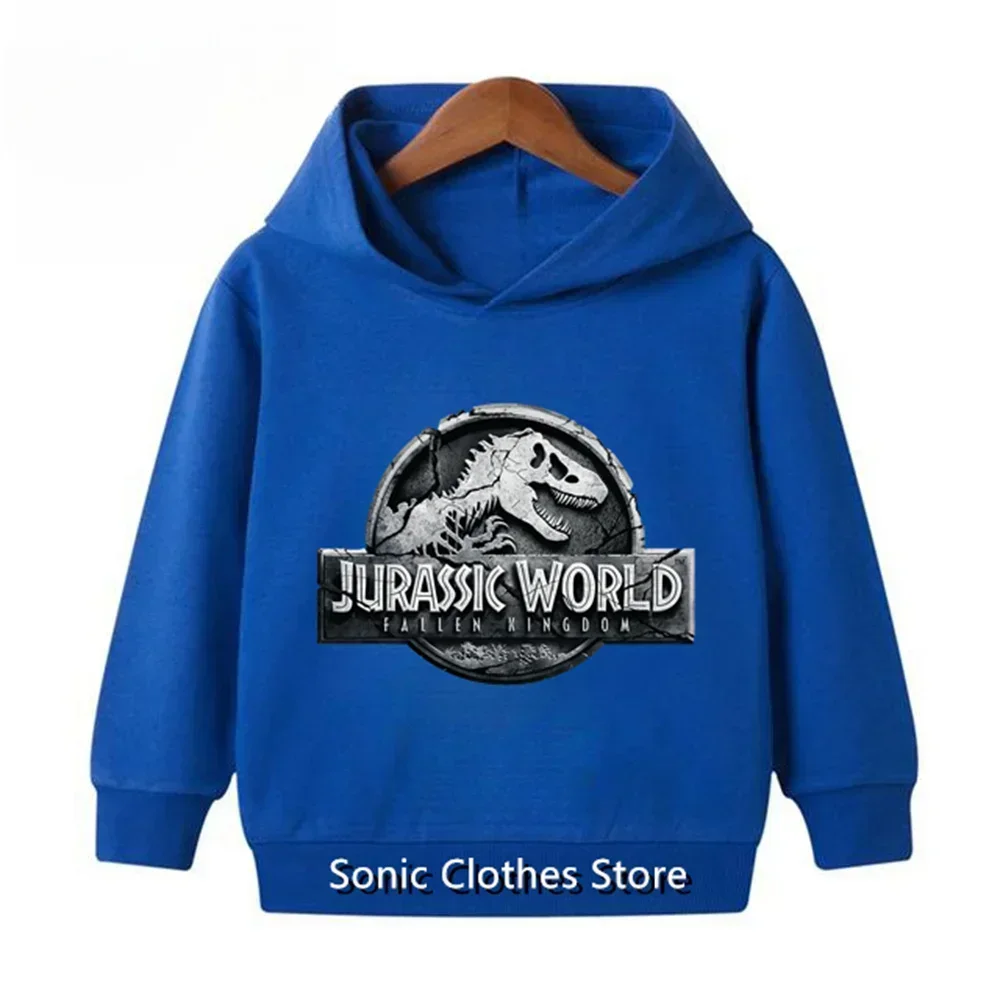 Jurassic World Hoodie Dinosaur Print Jurassic Park Hoodie Clothes Boys Kids Tops Girls Sweater Kids 3-14 Years Tops