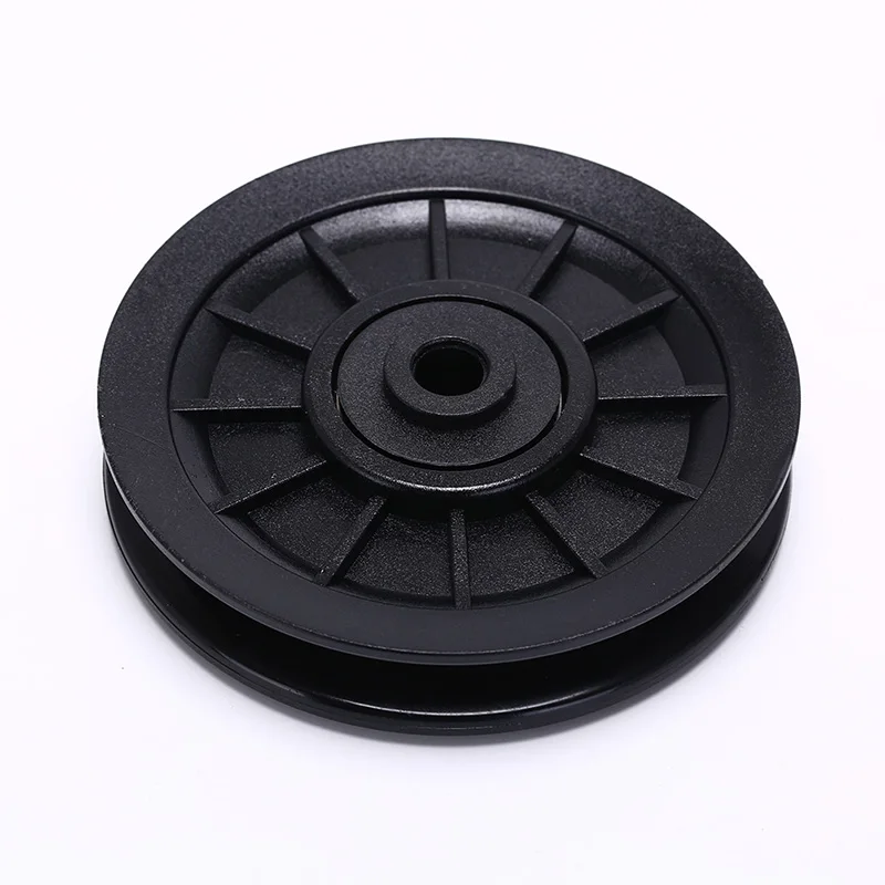 1Pc 105mm ABS Material Black Bearing Pulley Wheel Cable Gym Equipment Part Wearproof