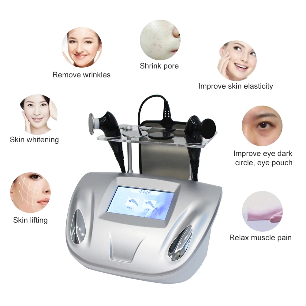 Monopolar Beauty Machine 448Khz Face And Eyes Lfiting Body Slimming Massager Wrinkle Removal Skin Rejuvenation Weight Loss tools