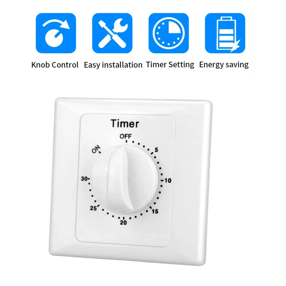 Countdown Timer Switch AC 220V Timer Electronic Mechanical Countdown Controller 86 Panel Interruptor Power Tools Accessories