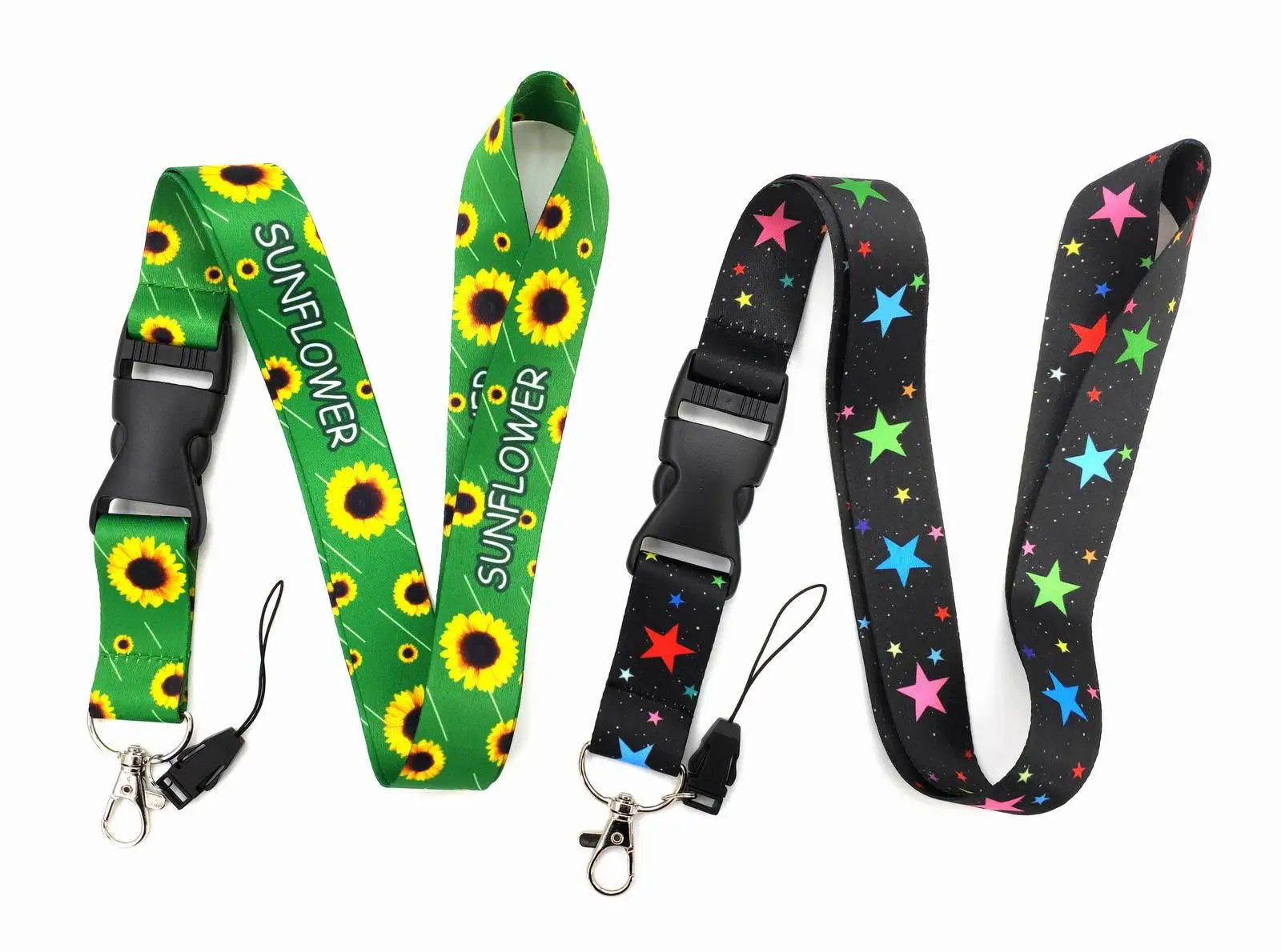 Disney sunflower Neck Strap Keychain Lanyard For Keys ID Card Badge Holder Hang Rope Webbing Ribbon Mobile Accessories