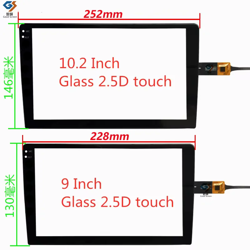 

QVK 9 inch 10.2 inch For K4811 Android 13 14 Navigation Radio Multimedia Player Capacitive Touch Screen Digitizer Sensor