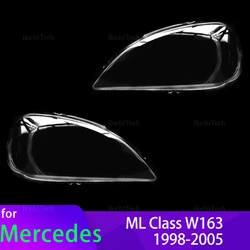For Mercedes-Benz ML Class W163 ML400 ML450 ML350 ML320 1998-05 Transparent Housing Front Headlights Lens Shell Glass Lampcover