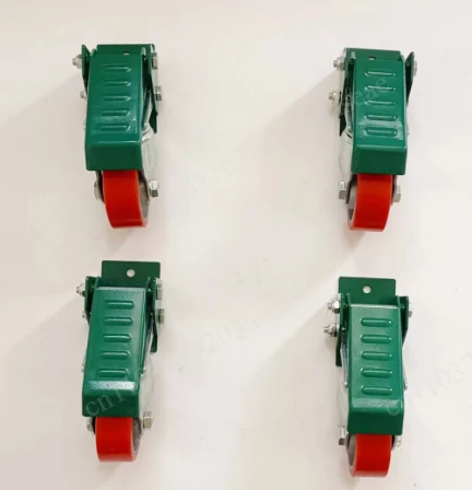 3-Inch iron core polyurethane heavy-duty casters, woodworking table pedal lift casters