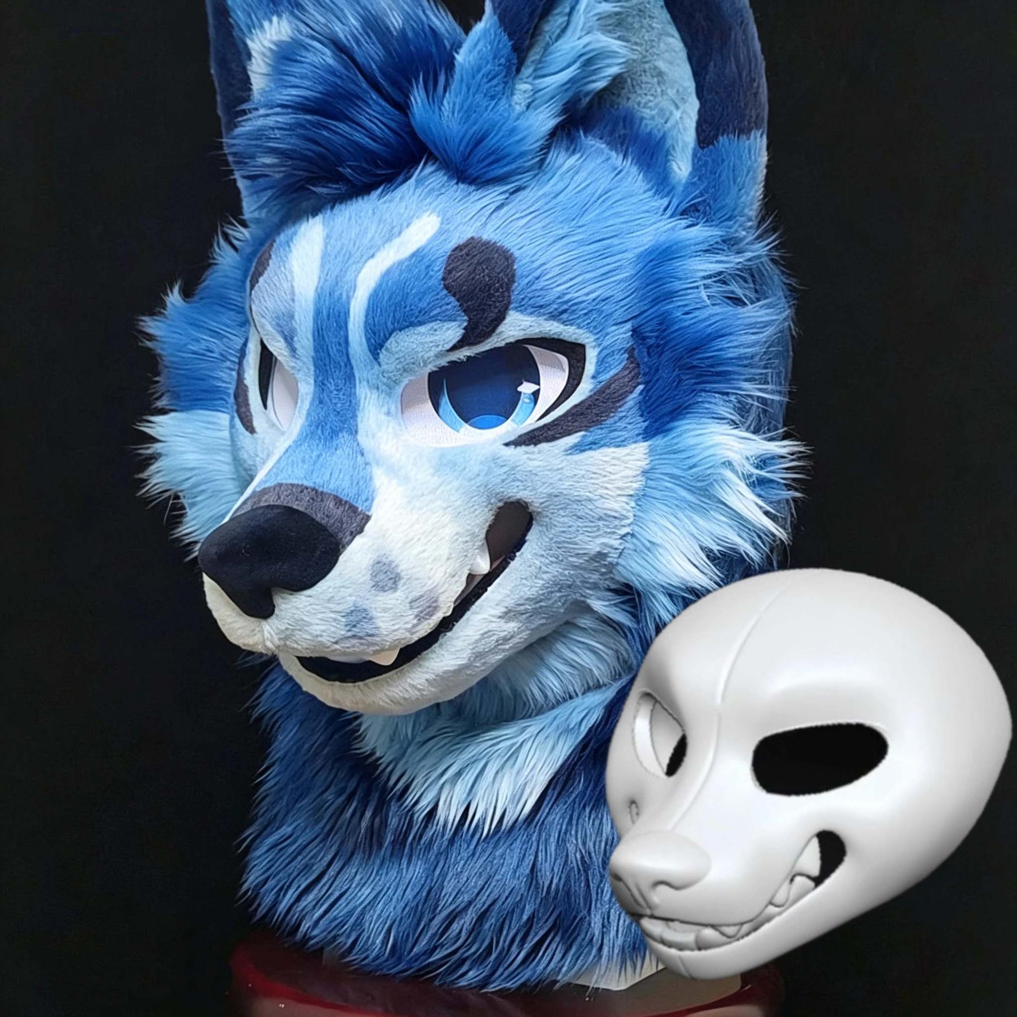 American Style and Kemono Base Mask Canine Skull Furry Canine 3D Printed Canine Animal Costume Cartoon Cosplay accessories
