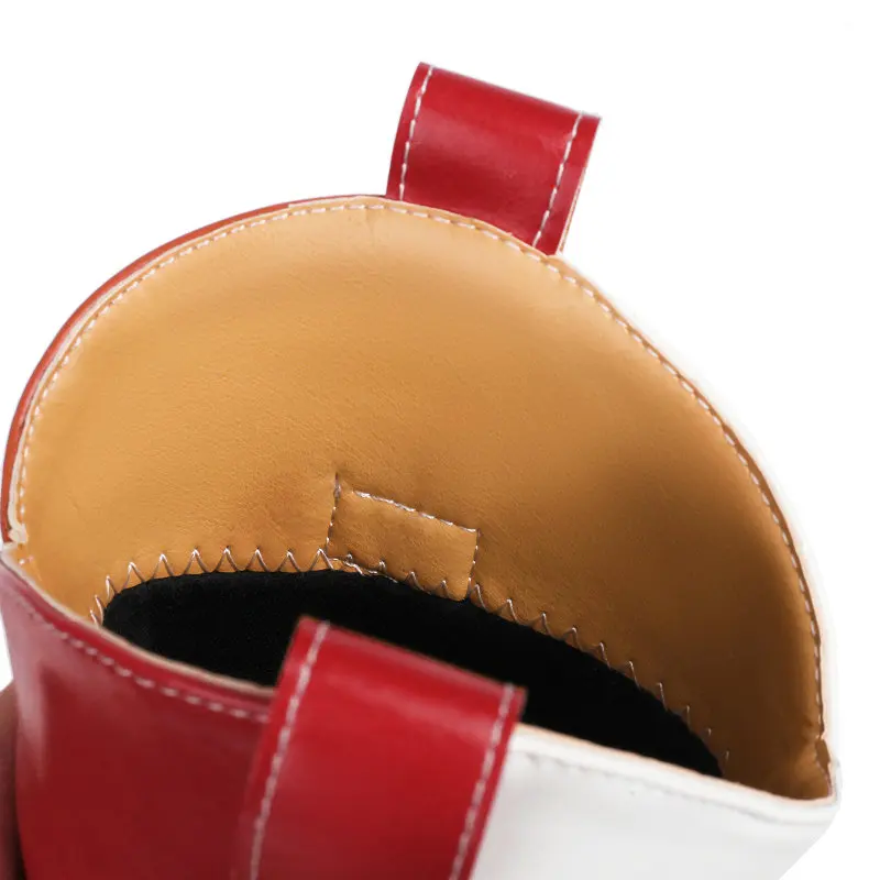 Cowboy Western Boots Women's Mixed Colours Ankle Boots Cowgirls 2024 Autumn Winter Comfy Chunky Cutout Heels Shoes