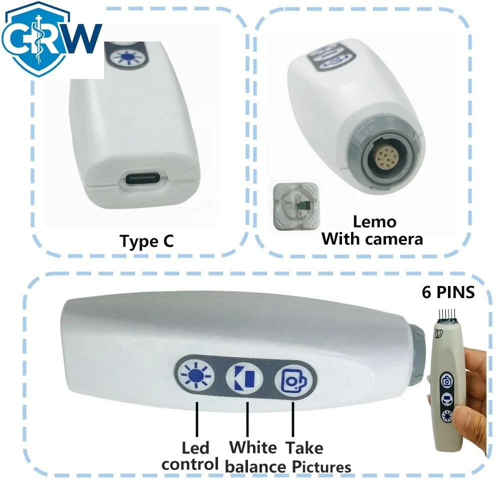 CRW USB Waterproof 720x720p 2mm Mini Medical Optical Sensor  PTFE  Tube OCHFA10