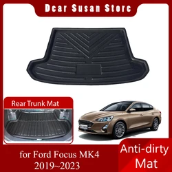 Rear Trunk Mat for Ford Focus 4 MK4 Active ST-Line Sedan 2019~2023 Waterproof Pad Space Decoration Boot Carg Cover Accessories