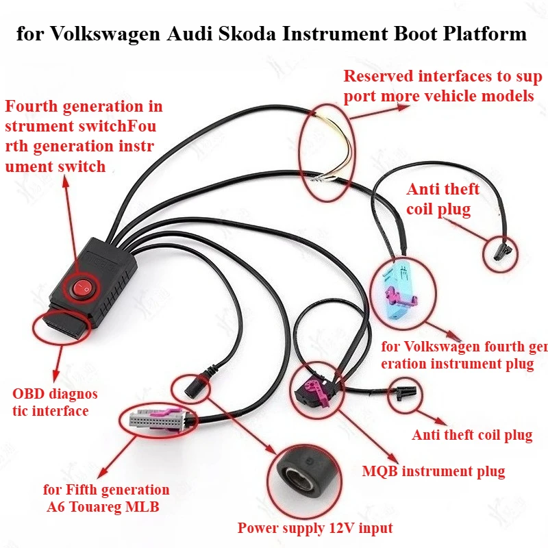 폭스바겐 아우디 계기판 전원 하네스 폭스바겐 MQB MLB 계기판 유지보수 조명 테스트 플랫폼