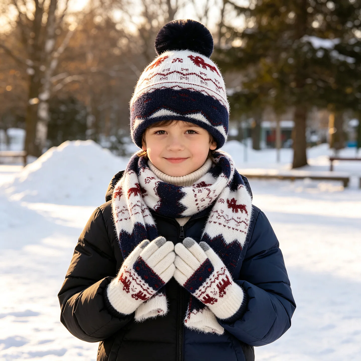 ensemble-trois-pieces-pour-enfants-automne-hiver-chapeau-echarpe-et-gants-motif-flocon-de-neige-et-elan-en-jacquard-bonnet-en-velours-tricote-chaud