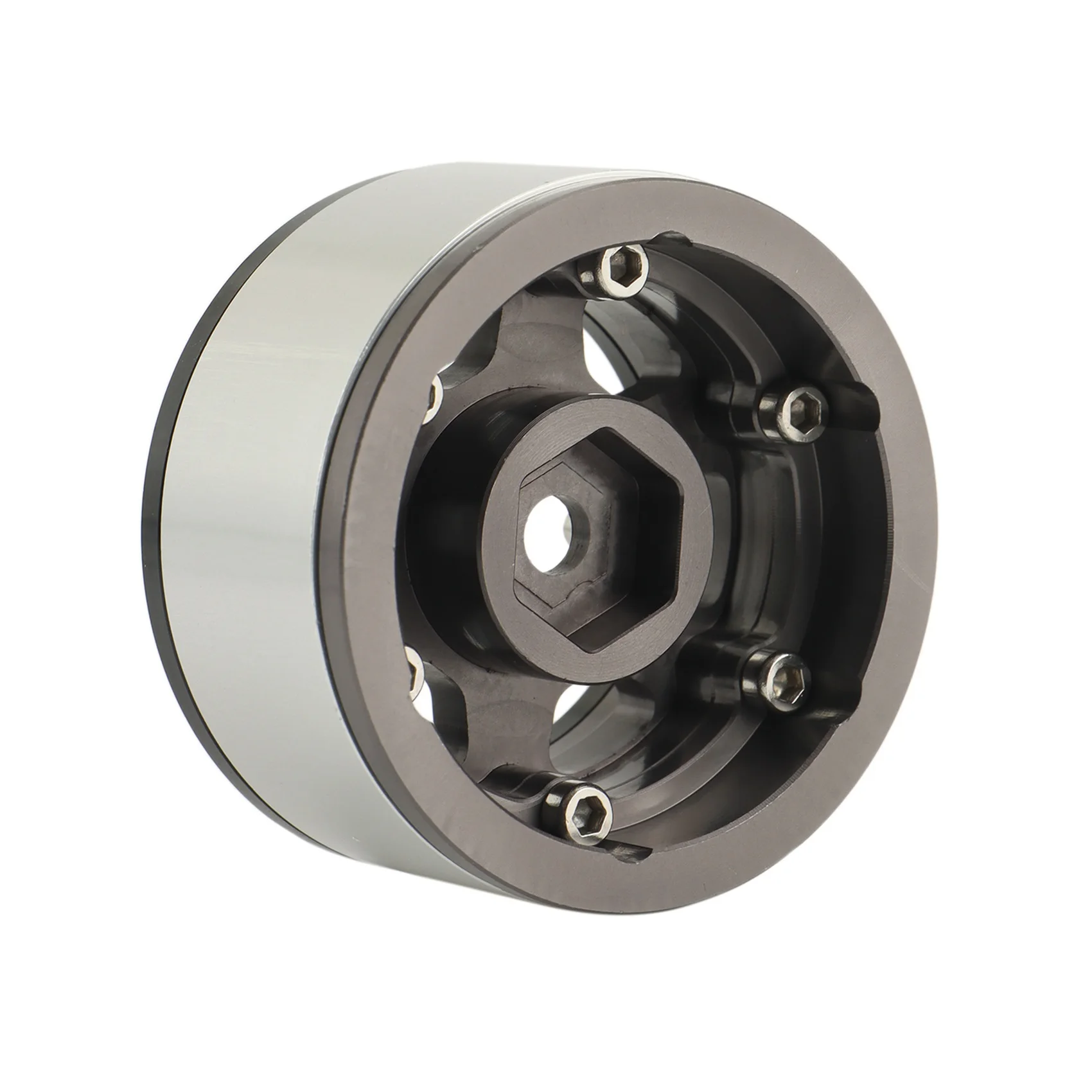 

4PCS 1.55 Metal Beadlock Wheel Rims Hub For 1/10 RC Crawler Car RC4WD D90 TF2 MST Jimny Tamiya CC01 LC70 Axial 90069
