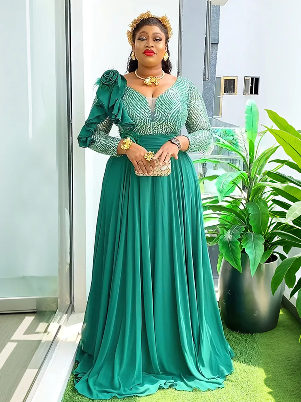 فساتين الحفلات الأفريقية مقاس كبير للنساء 2025 موضة جديدة Dashiki أنقرة ثوب مسائي لحفلات الزفاف فستان ماكسي إسلامي تركي أنيق