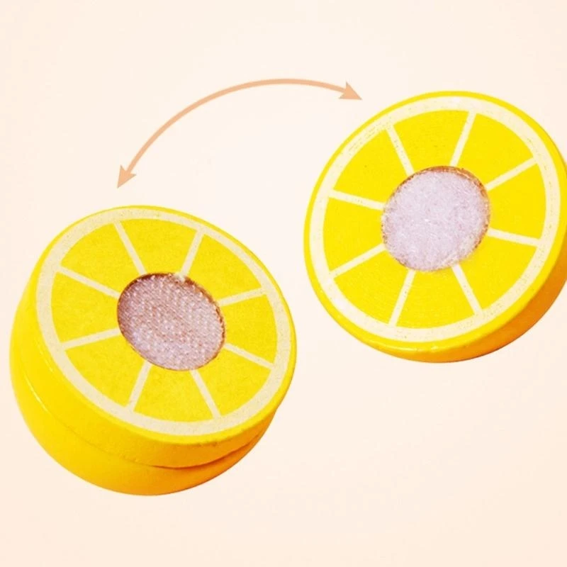 قطع الفاكهة مجموعة الخشب لعب الغذاء ملحقات المطبخ متعددة التظاهر المطبخ اللعب 15UB #1