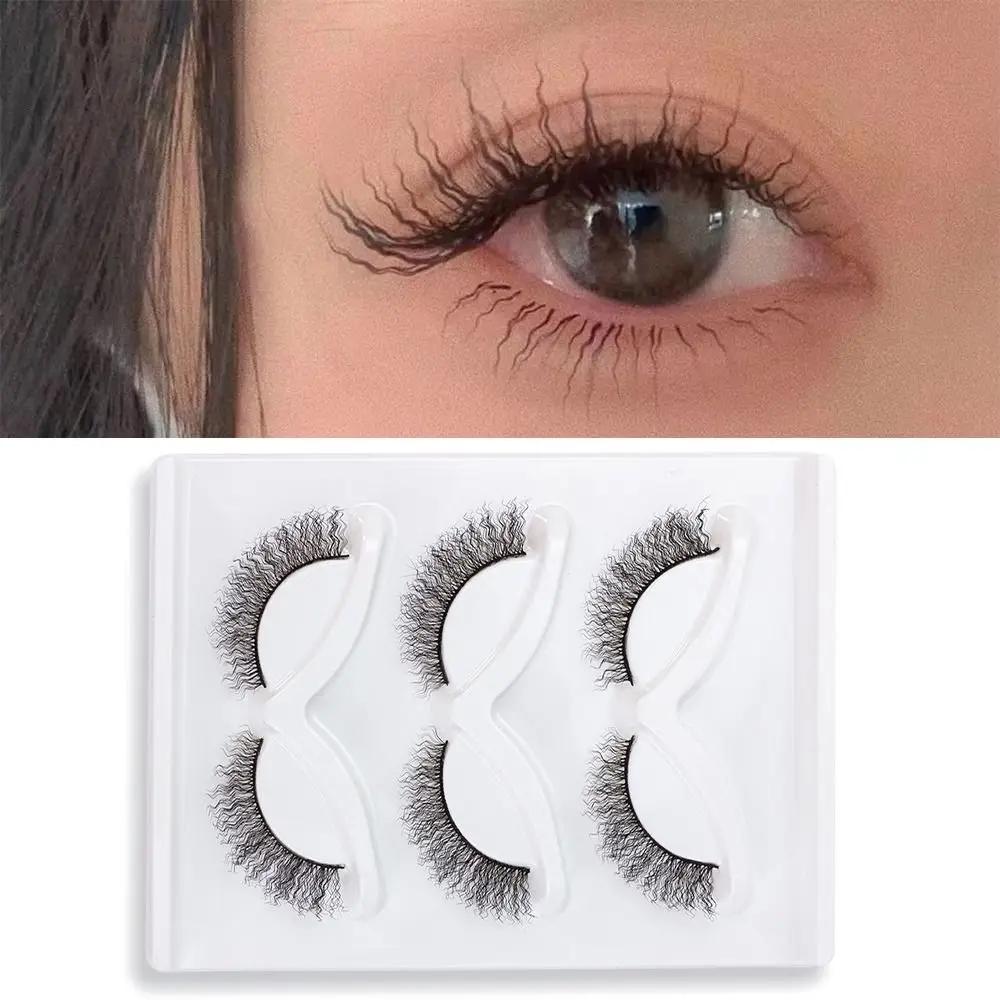 3D Curly Wool Eyelashes Natural Long Charming Pop Eye Lashes Fluffy Handmade Fluffy Lashes Eye Lashes Extension