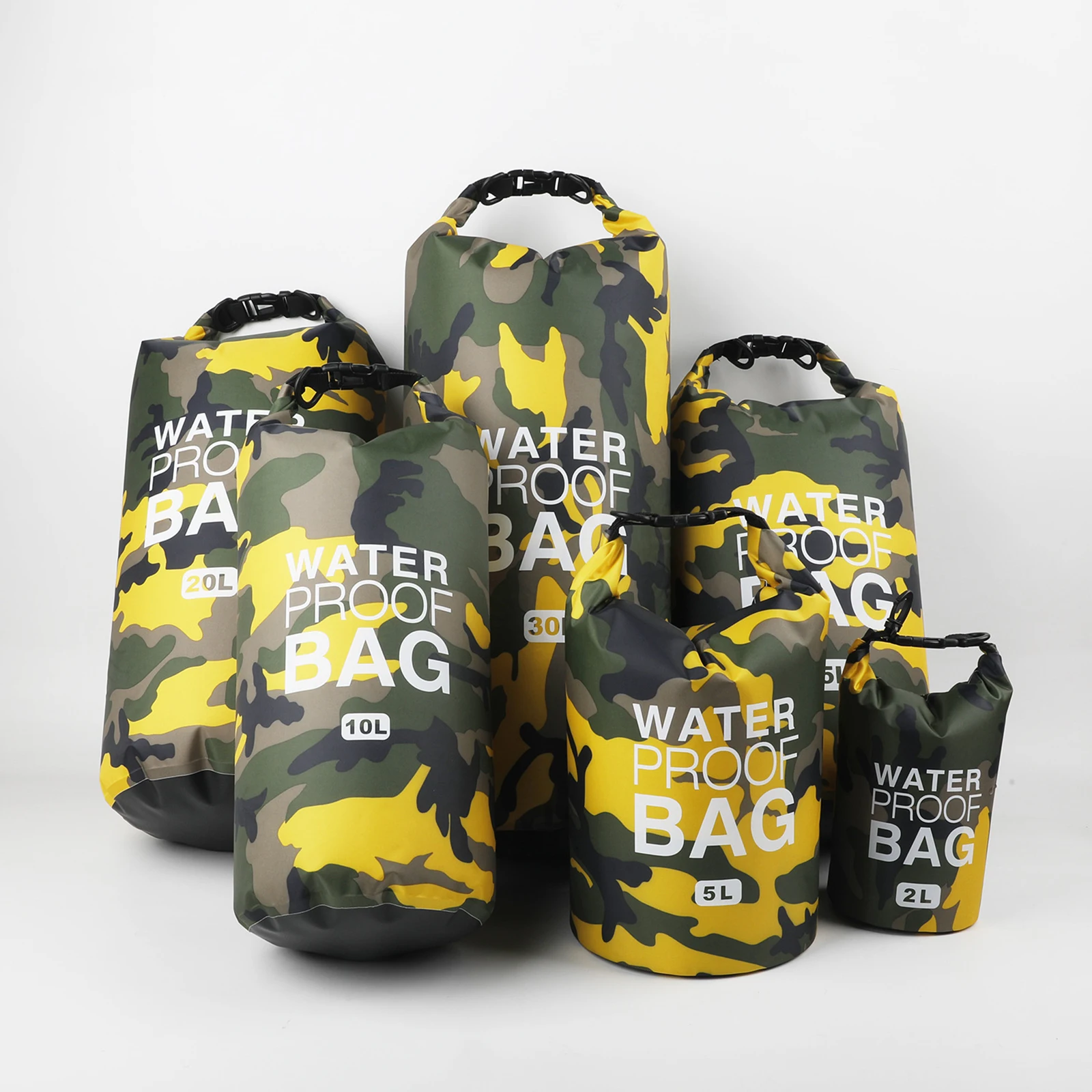 PVC Waterproof Dry Bag 5L 10L 15L 20L Waterproof Rafting Boating Bag Easy Installation Soft Wear-resistant Foldable Ocean Bag