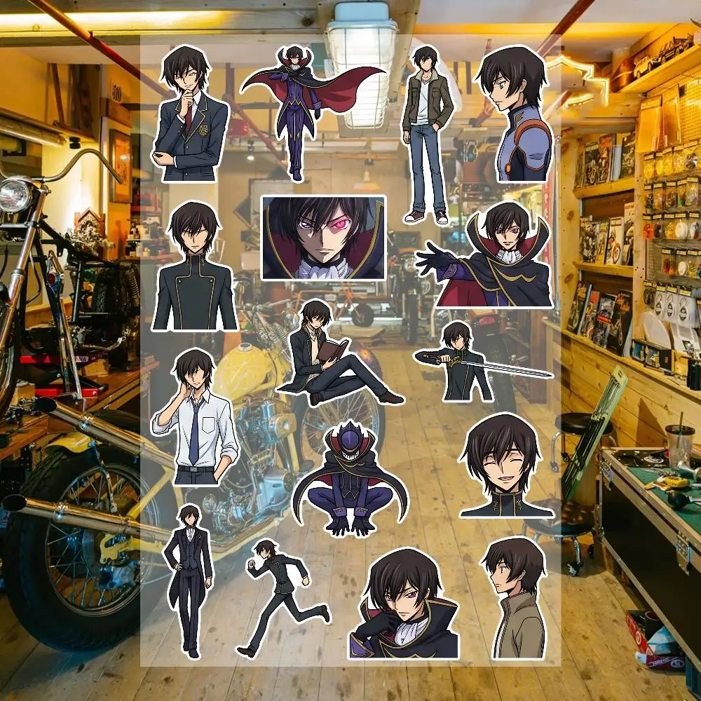 Anime C-Code Geass Lelouch Aesthetic Graffiti Waterproof PVC Stickers for Car Motorcycle Skateboard Helmet Notebook