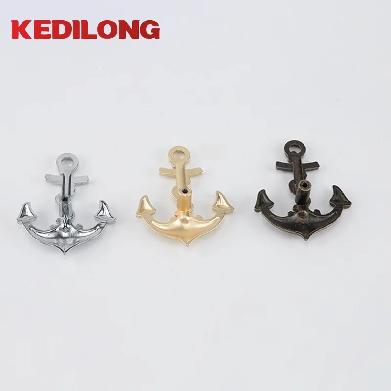 KEDLO Navigation decoration ship anchor silver handle furniture hardware cabinet ship rudder steering wheel drawer gold knob