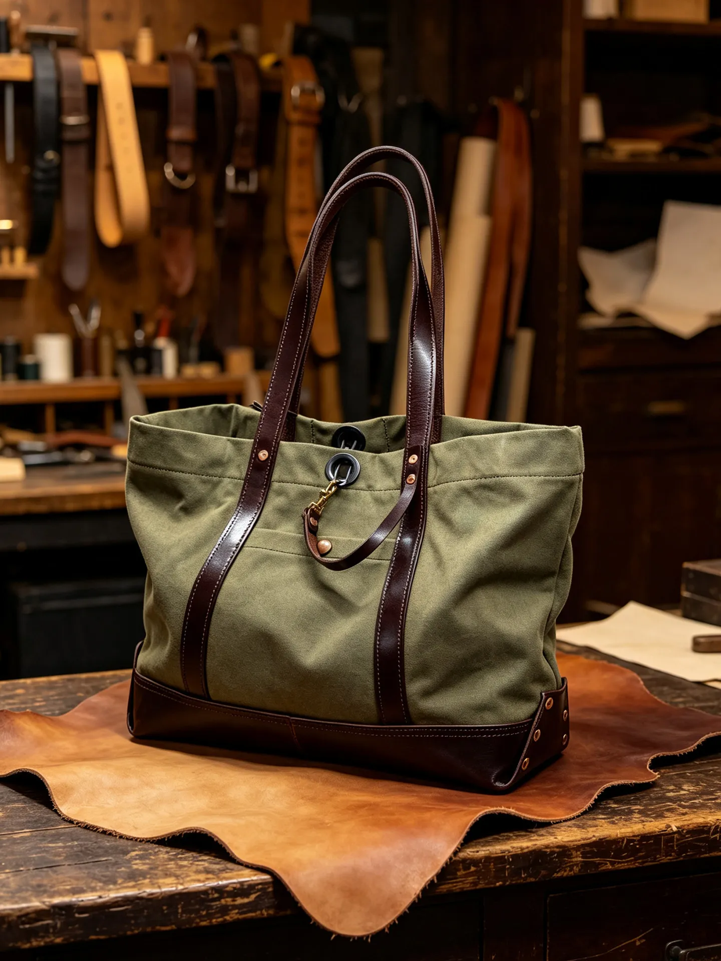 Tas tote vintage organizer bua - Vintage Leatherwork ulasan dan harga