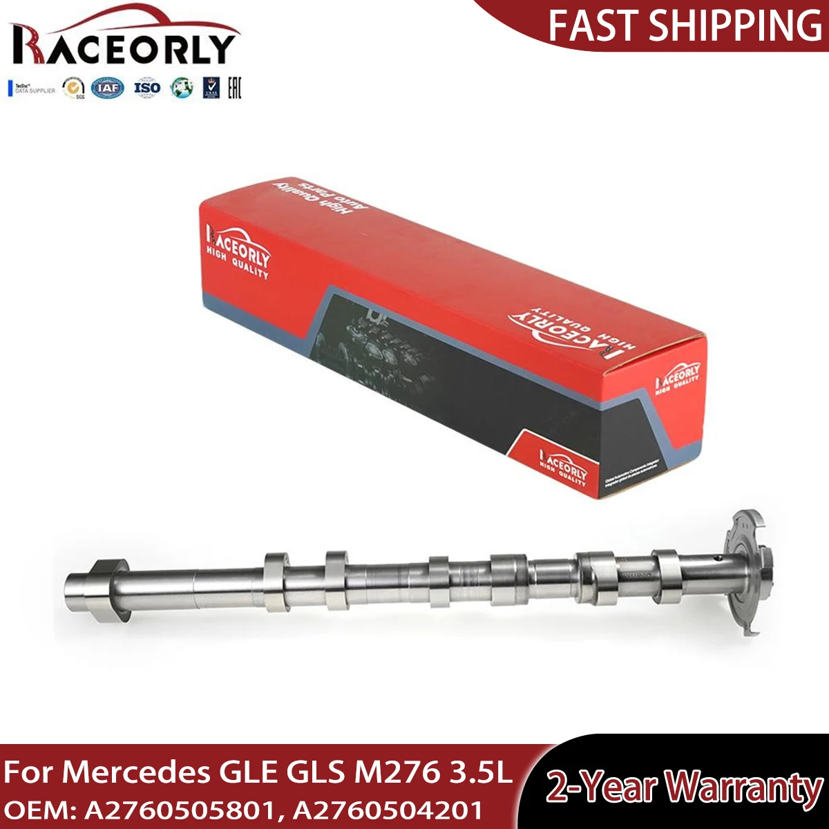RACEORLY M276 3.5L Right Side Intake Camshaft A2760505801 2760505801 For Mercedes E350 E400 GLE350 GLE GLS V6 12-18