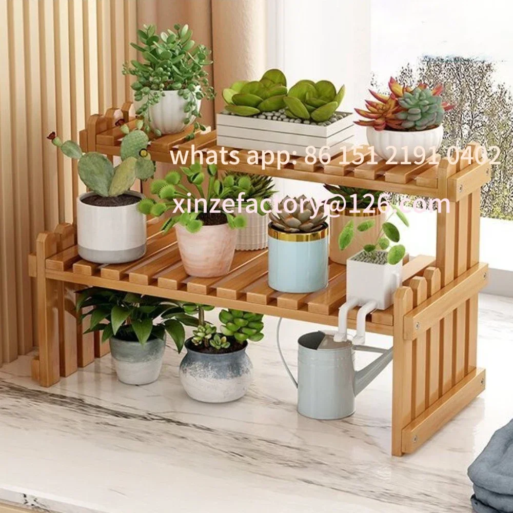 

CustomizableSimple Balcony Rack Pot Organizer Small Bookshel Indoor Plants Holder Household Flower Pot Shelves Bay Window Plant