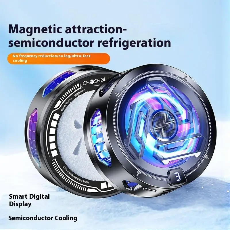 

Mobile Phone Magnetic Game Cooler Set, Semiconductor Cooling Fan Radiator, 3 Speed Adjustable Phone Heat Sink for Android