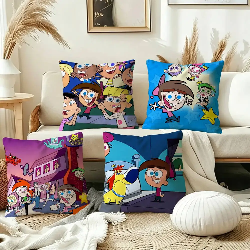 Cartoon The Fairly OddParents Pillow Cushion Cover Pillowcase Living Room Sofa Home Decor Customized