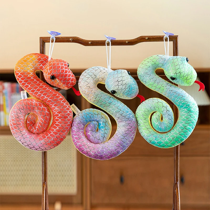 Celebrate The Year Of The Snake With A Lucky Plush Toy – Tie-Dye & Gold Accents, Perfect For Festive Decoration Or Gift image 5