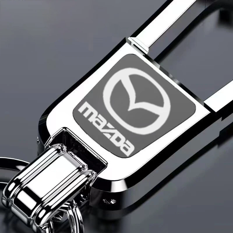 1Pcs Car Key Chain Keyring Pendant Metal Keychain Holder Accessories For Mazda MS MPS 6 CX-3 CX-5 CX-8 Axela Atenza 2 3 5 Demio