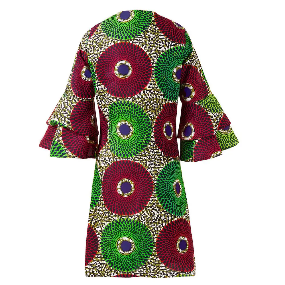 African Clothes for Women African Fashion Ankara Print Slim Jacket Loose Long Coat Three Quarter Sleeve Ladies Casual Clothing
