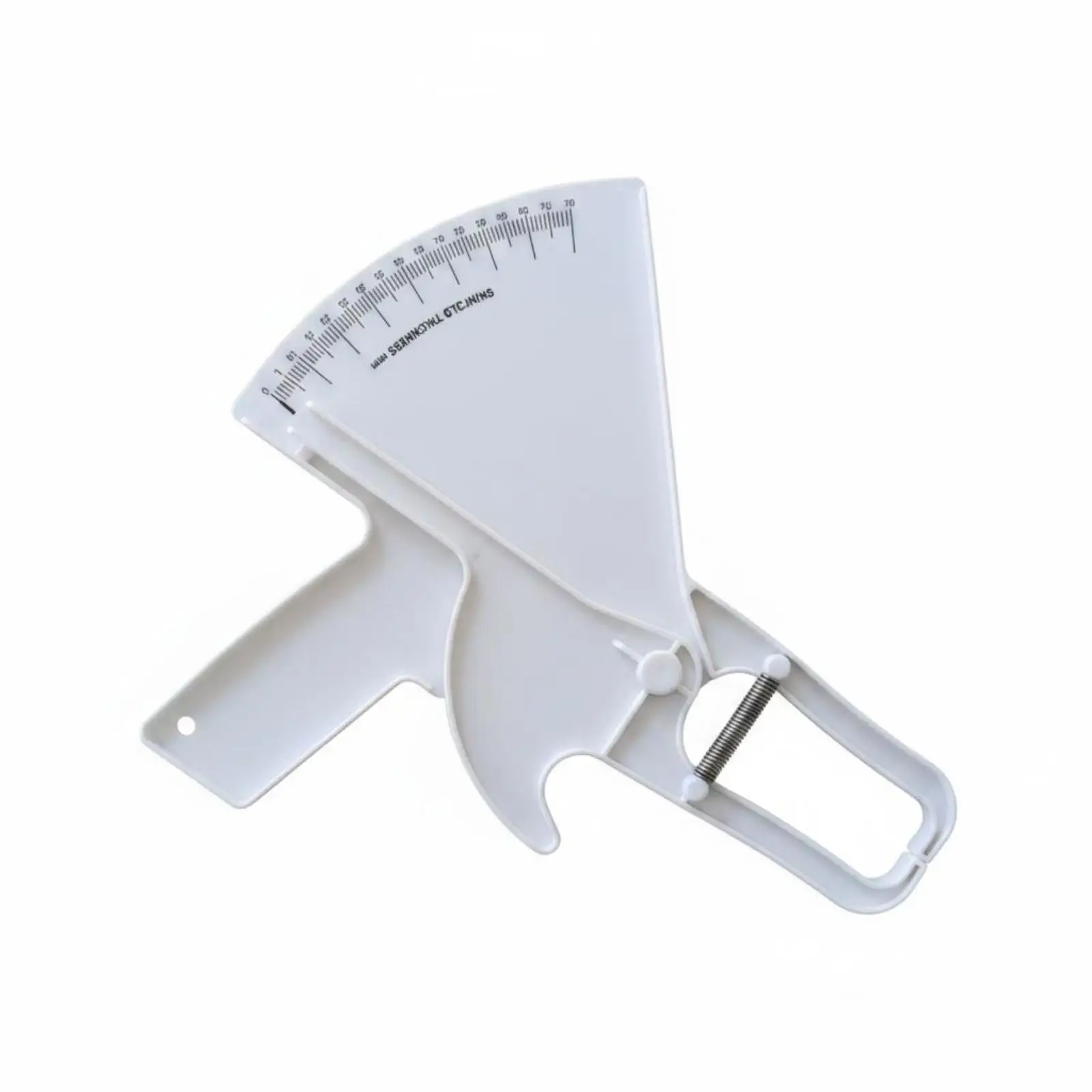 Skinfold caliper with scale, body fat measuring caliper, spring mechanism
