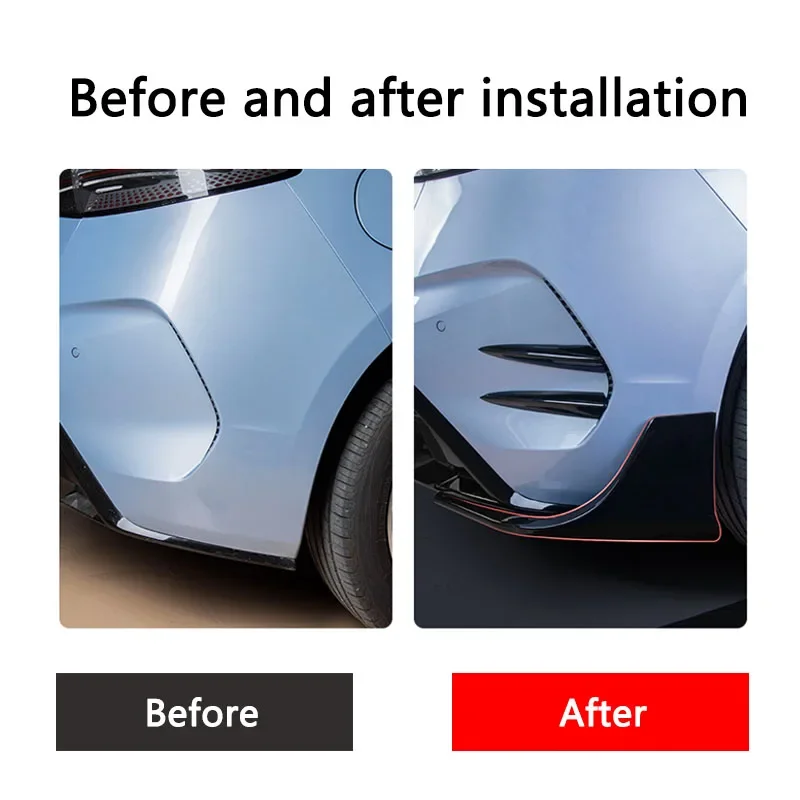 For BYD Seal EV 2022-2023Rear Bumper Wind Knife Blade Decoration Stricker ABS Anti-Scratch Car Exterior Modification Accessories