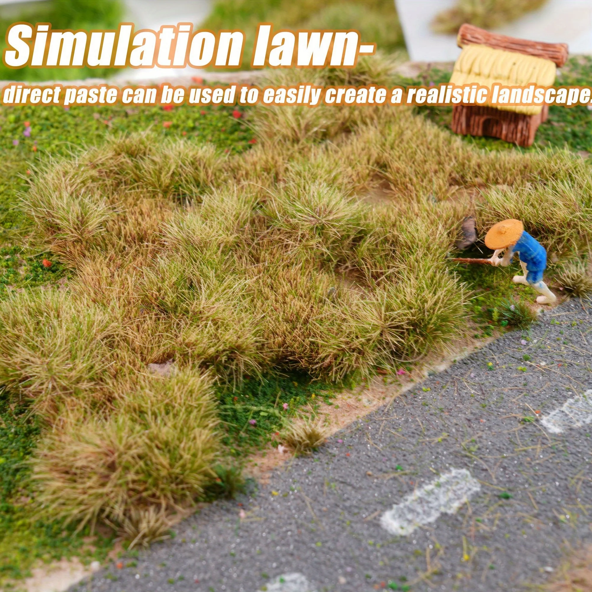 1 Box statisches Modell Grasgarten, großes Miniaturmodell GrassTufts Büsche Geländemodellbausatz für Gartenarchitektur Diorama-Landschaft