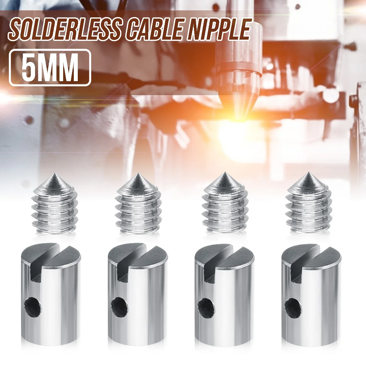 8Pcs Solderless Cable Nipples 5mm Throttle Choke For Motorcycle Scooter Quad Mower Car Styling Tool